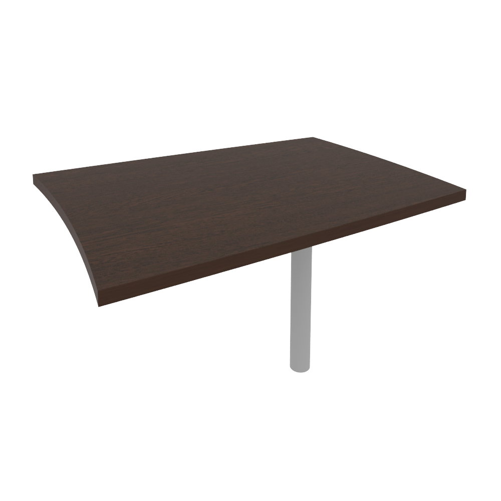 Брифинг-приставка для криволинейного стола (опора КО-1 в комплекте)