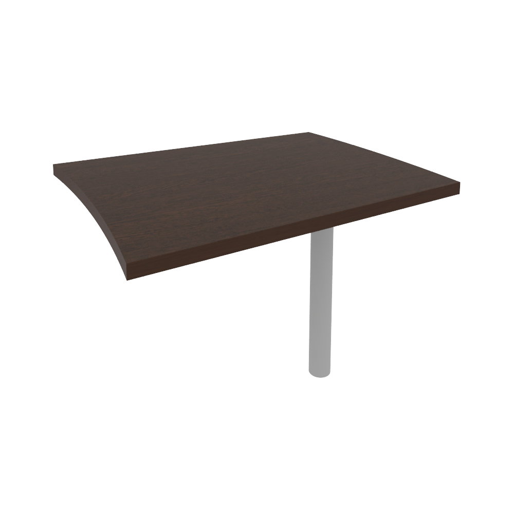 Брифинг-приставка для криволинейного стола (опора КО-1 в комплекте)