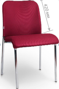 Кресла для  посетителя Amigo Lux chrome / WS01 (спинка сплошная)