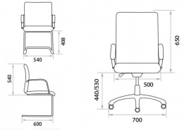 Кресла для  посетителя Manager Extra WB / PU.