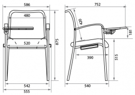 Кресло для посетителя Amigo black