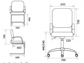Кресло для руководителя Apollo steel chrome