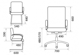 Кресло для руководителя Olympus Wood Chrome