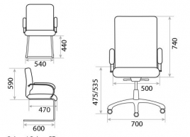 Кресло для руководителя Orion steel chrome CF/LB
