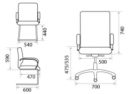 Кресло для руководителя Orion Wood chrome