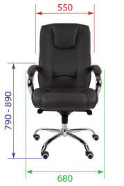 Кресло для руководителя РК 100 хром натуральная кожа