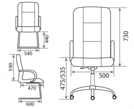 Кресло для руководителя Star steel silver