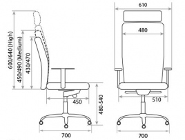 Кресло для руководителя Tecton High gts