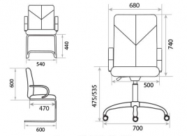 Кресло для руководителя Torus Steel Chrome