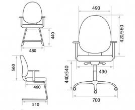 Кресло для сотрудника Arcadia gts