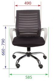 Кресло для сотрудника РК 16 белый ПЛ ХРОМ