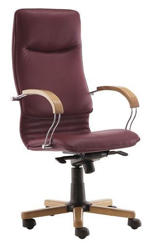 Кресло для руководителя Nova Wood chrome