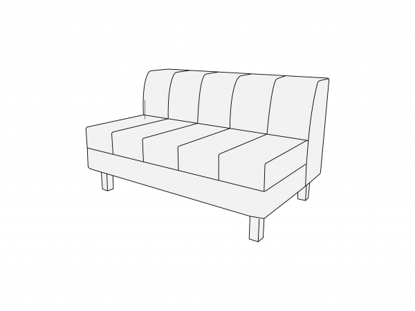 Модуль двухместный без подлокотников