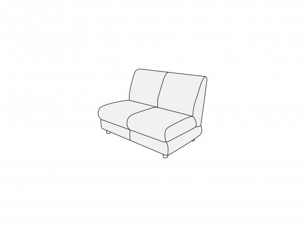 Модуль двухместный без подлокотников