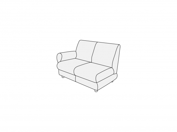 Модуль двухместный левый