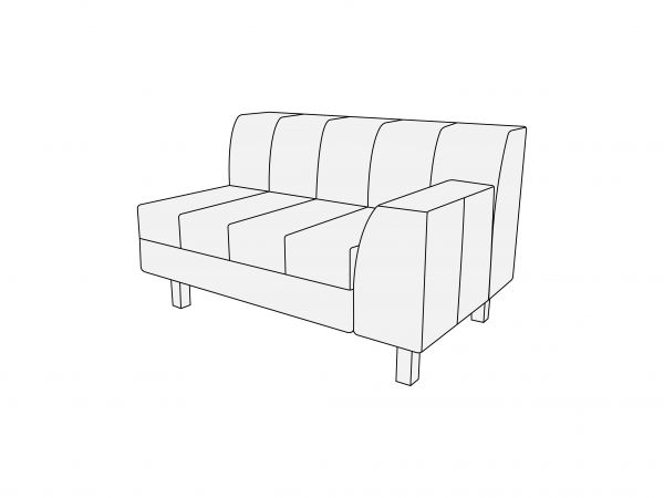 Модуль двухместный правый