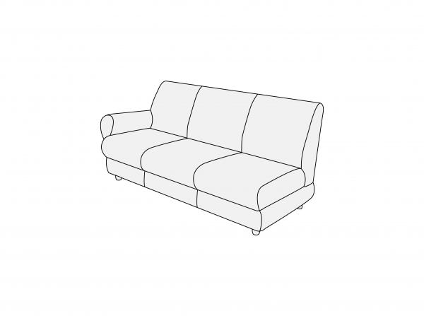 Модуль трехместный левый