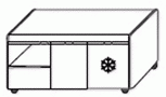 Сервисная тумба со встроенным фригобаром