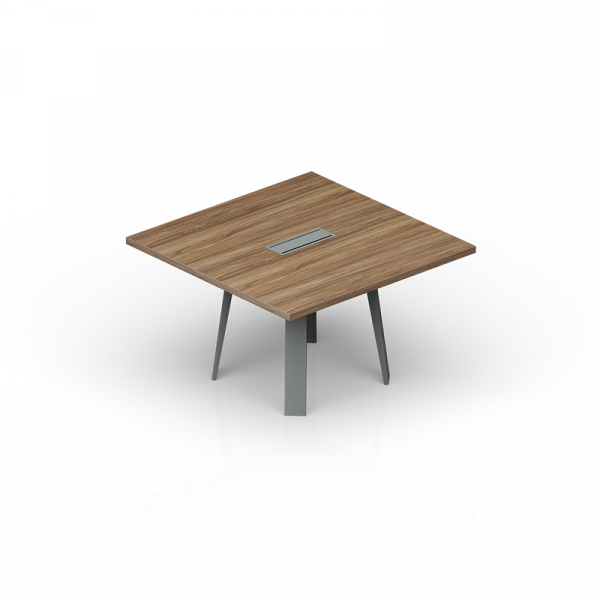 Стол для переговоров с металлическим аутлетом для вывода электропроводки