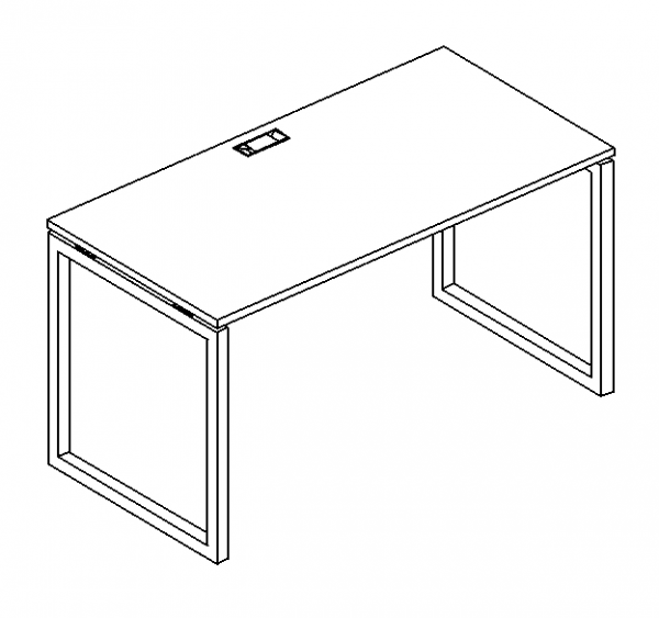 Стол письменный на металлокаркасе QUATTRO