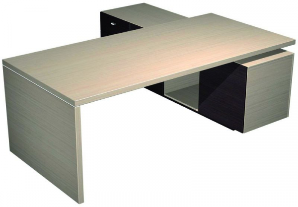Стол руководителя с опорной тумбой левой