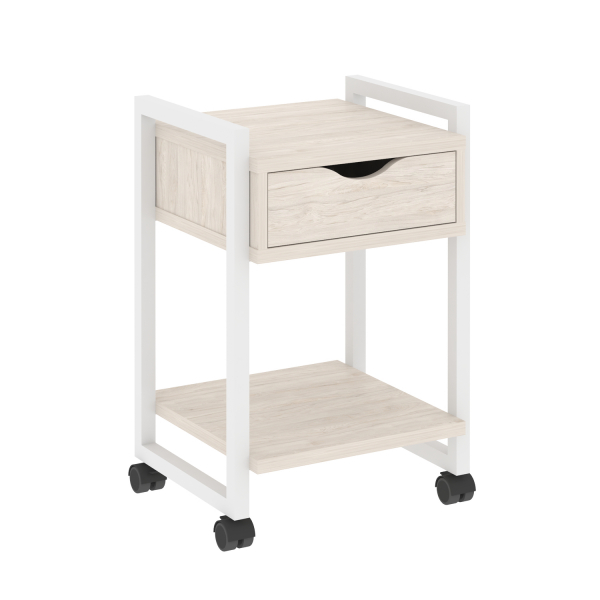 Тумба на колесных опорах с ящиком и полкой